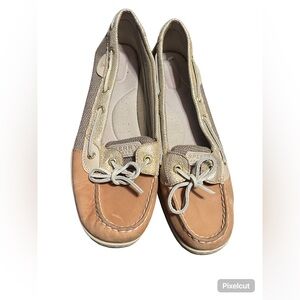 Sperry Tan Leather Loafers Nautical Style